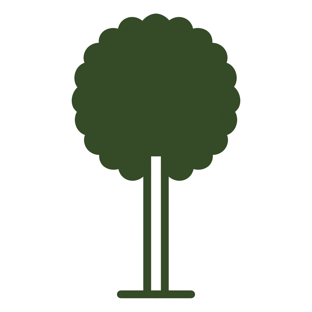 Lollipop tree silhouette