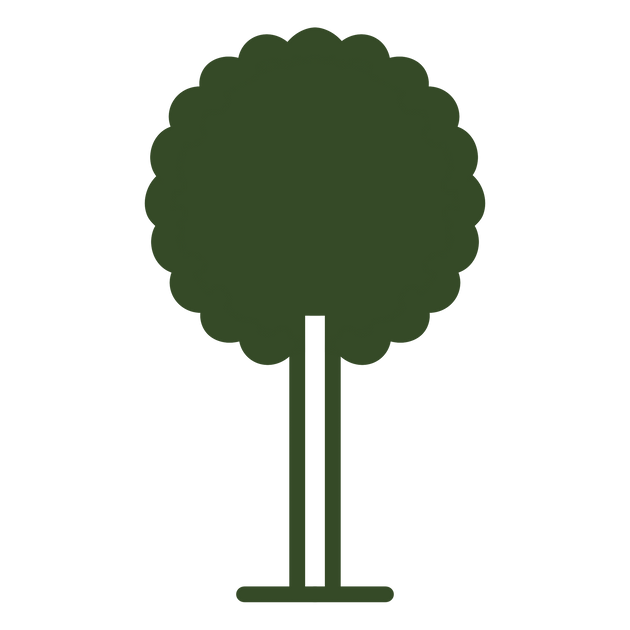 Lollipop tree silhouette